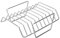 Milageto Supporto per Costine da Barbecue, Versatile Strumento per Barbecue, Facile da Pulire, Supporto per arrostire Il in Acciaio, per Giardino, Argento