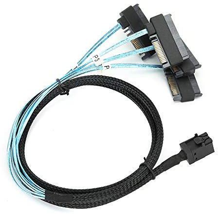 KIMISS Mini SFF-8643 à 29 Broches SFF-8482 Câble Adaptateur - Câble de Données Interne 1M pour Le Serveur et la Connexion du Disque Dur