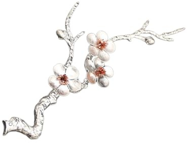 Ipetboom Quemador de Aromaterapia Porta Incienso Relajante de Aleación de Estaño Diseño Retro de Flor de Ciruelo para Decoración del Hogar y Cocina