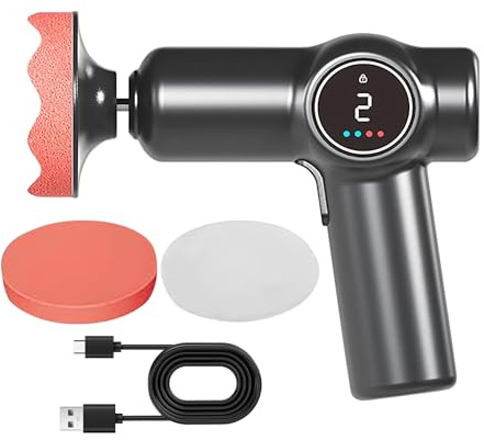 Weqizuerqi Lucidatrice lucidatrice per auto – Macchina per lucidare e cerare portatile, lucidatrice ad alta velocità, 2 modalità per campeggio, auto, vetri, barche, camion, metallo, mobili, ceratura e