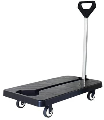 Carretilla de Mano Carro de Plataforma Plegable silencioso for el hogar, Carrito Compras portátil, for comestibles, pequeño for Entrega Transpaleta Manual