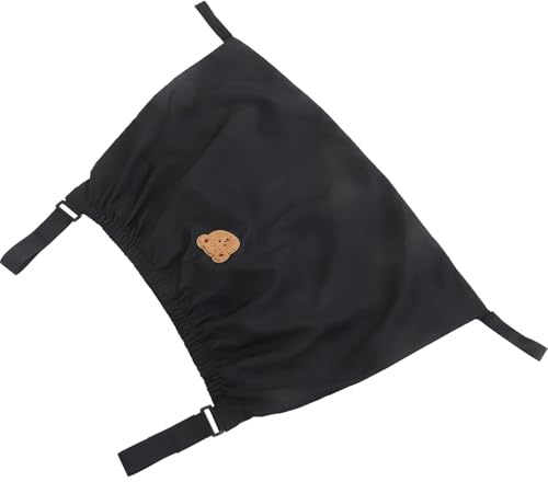 LOLIPPYY Bolsa Organizadora para Cochecito Infantil Colgante Multifuncional de Gran Capacidad 48X43 CM Color Negro Diseño Oso para Pañales Biberones y Artículos Esenciales Fácil de