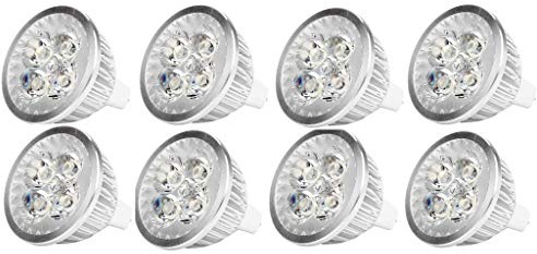 4W LED MR16 Bulbs 12V 4W LED Spotlight Bulb for Landscape Track Light, MR16 GU5.3 Base,12 Volt,4W(35W Equivalent Halogen Replacement),Cool White 6000K,8 Pack