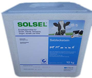 Solsel Leckstein Salzleckstein 10 kg für Rinder Schafe Pferde Wild (2X 10kg)