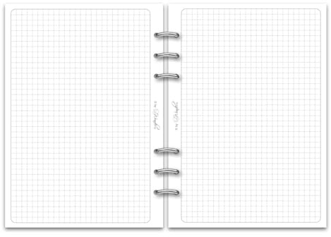 SinnWunder® 50 Blatt Din A5 (14,8 x 21 cm) Premium Notiz-Papier kariert - Für 6-Ringplaner
