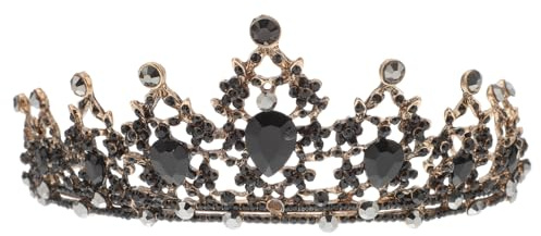 FRCOLOR Barockkrone Tiara Vintage Hochzeit Krone Hochzeit Haarschmuck Prom Haarschmuck für Cosplay Haarbedarf