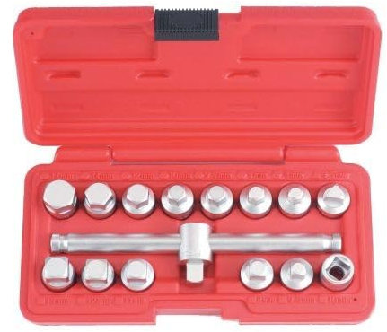 FORCE Steckschlüsseleinsatz-Set Ölablassschraube 915G2 750g