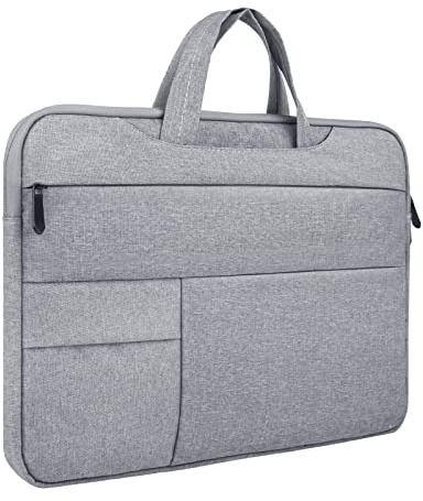 RAINYEAR 13 Inch Laptop Case Sleeve Compatible MacBook 13.6 A2681 M2 M1 13.3 Air Pro A2338 A2337, 13.3 Notebook Computer Chromebook Briefcase with Hidden Handle Multiple Pocket Carrying Bag, Gray