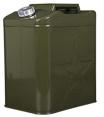 Auslaufsicher Benzinkanister aus Metall, Hohe Kapazität Benzinkanister mit Universalauslauf, 30 Liter, 35 Liter, 40 Liter, 50 Liter, 60 Liter Kanister für Motorrad und Auto
