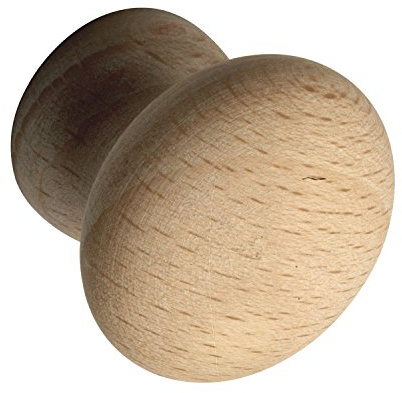 ALLES IM GRIFF Möbelknopf Hemera ø 45mm - Möbelknauf aus Holz Tiefe 29mm - Knauf für Schrank, Buche roh