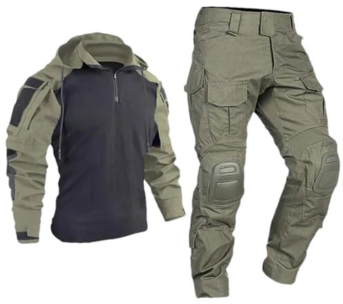ZMIN Taktische Anzüge Paintball Arbeit Jagd Kleidung Militär Uniform CP Camouflage Kampf T-Shirts Cargo Knie Pads Hosen Armee Tops EN8 XS