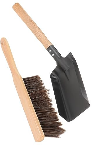 PRETYZOOM Balayette Et Pelle Fer Pour Nettoyage Cheminée Outil Léger Et Robuste Pour Foyer Domestique Facile à Utiliser Et Transporter