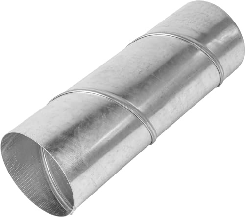 160 mm diameter – 300 mm lång, rund, rak spolluftkanal – styv torkare ventilationsslang förlängning av galvaniserat stål, varmluftsutlopp, metallkanal med gänga