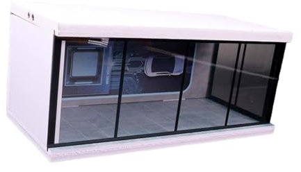 EHJRE Car Garage in 1:64 Scale with LED Die-cast Car Display, Protective Collectibles for Model Cars, Accessories, car technology