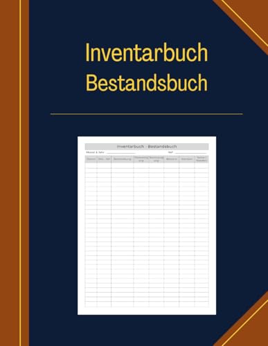 Inventarbuch - Bestandsbuch: Inventarbuch zur organisation von Inventar und Lagerbeständen für Kleinunternehmen, Ladengeschäft, Lager | Großformat 21.6 x 27.9 cm | 120 Seiten