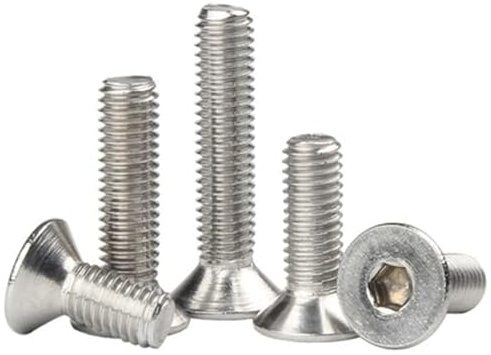 Voirrow 20/50 Stück M2.5, 3-40 mm DIN7991 Edelstahl-Innensechskant-Senkkopfschraube(M2.5X5 50PCS)