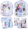 Frozen - Set di 50 stoviglie per feste di compleanno, Frozen, decorazione per feste di compleanno, Frozen
