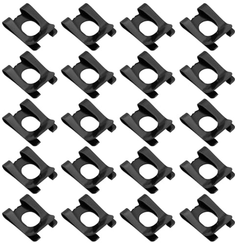 The Lord of the Tools Sicherungsring SL Clip M6 Federanschlag für Bolzenwelle DK Haltering Anti-Lösen-Karte für Autos, Spielzeug, Möbel, 6 x 14 mm, Schwarz, 20 Stück