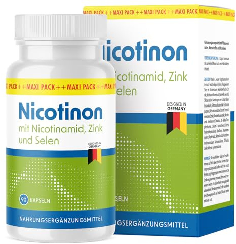 Nicotinon Kapseln - mit Pflanzenextrakten, Mineralstoffen und Vitaminen - für Frauen und Männer - 90 Kapseln Inhalt pro Dose 1x