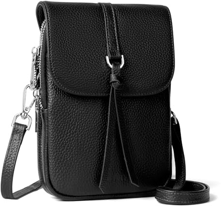 befen Echtleder Handytasche zum Umhängen Damen, RFID-Blockierung Handy Umhängetasche Damen Klein Handtasche Leder, Handytasche mit Geldbörse zum Umhängen, Crossbody Bag mit Verstellbar Schultergurt