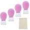 4 Pcs SchröPfgläSer Gesicht SchröPfen Gesicht Mit Vakuum Silikon Saugball SchröPfglas Gesicht SchröPfen Facial Cupping Gesicht SchröPfgläSer Set SchröPfgläSer Silikon Mit Silikon Saugball(Rosa)