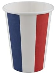 LP Divertissements Lot de 3 - Lot de 8 gobelets en carton bleu blanc rouge france 20cl