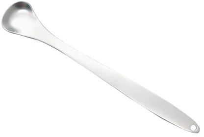 Puliscilingua in Acciaio Inox Argento, Design Cucchiaio | 1 Pezzo, Struttura Leggera Riutilizzabile, per Adulti e Bambini, Orale e Igiene Quotidiana