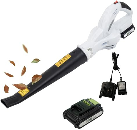 TRUTZHOLM Akku-Laubbläser 20V mit 2000mAh Akku und Ladegerät – kabelloser, 1,4 kg Leichter Laubbläser mit ges. 90 cm Länge, 40 min Laufzeit, ergonomischem Griff und 93 dB Leistung für Hof Garten