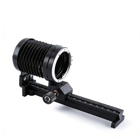 QWUUYEC Makro Balgengerät für EF Mount, Erweiterungsblende mit Stativbefestigung - Präzise Fokussierung, Robuste Aluminium - Kunststoff - Konstruktion, Ideal für DSLR Makroobjektiv