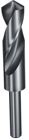 QUARKZMAN Punta Da Trapano 24mm Codolo Ridotto 1/2 Rotondo 4241 Acciaio Rapido Nitrurazione Nero Punto Standard 118° Per Plastica Legno Rame Alluminio Ferro Metallo Medio Morbido