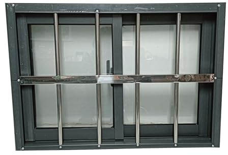 Kellerfenster Mit Drehkippmechanismus, Fensteraustausch For Wohnhäuser,Winddicht,Schalldämmend,Mit Sicherheitsgitter Und Fliegengitter,Badezimmer,Hühnerställe(40x80cm/15.7x31.5in)