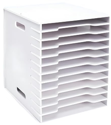 Extra GroßEr Schreibtisch-Organizer Mit 12 AblagefäChern FüR A3/A4-Papier, Dokumentenhalter Aus Holz, BüRo-Schreibtisch-Organizer(12L/A)