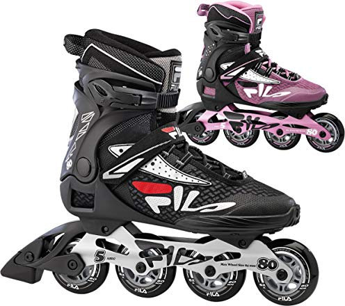 FILA SKATES 010619100 Legacy PRO 80 Inline Skate Herren Blck/SILV/RED Größe 42