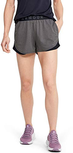 Under Armour Women's Play Up 3.0 atmungsaktive Sporthose, komfortable Sportshorts mit Loser Passform, Grey, Medium