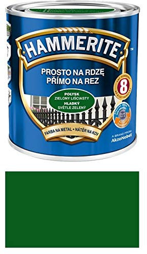 Hammerite Metallschutz-lack Lack Rostschutz 2,5 l Glänzend (Glänzend Blätter-Grün)