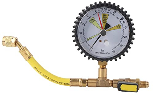Klimaanlage Kältemittel Druckmessgerät, Stickstoffdruckmessgerät kompatibel mit R134a, R410A, R32, R404A, R407C