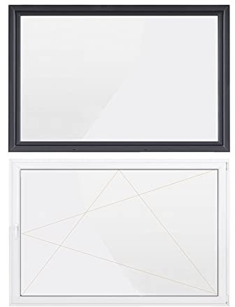 Bastion Fenster Kellerfenster 1 Flügel Dreh-Kipp 2-fach Verglasung RC2 BA außen anthrazit/innen weiß 70 mm Profil (900 x 600 mm Rechts)