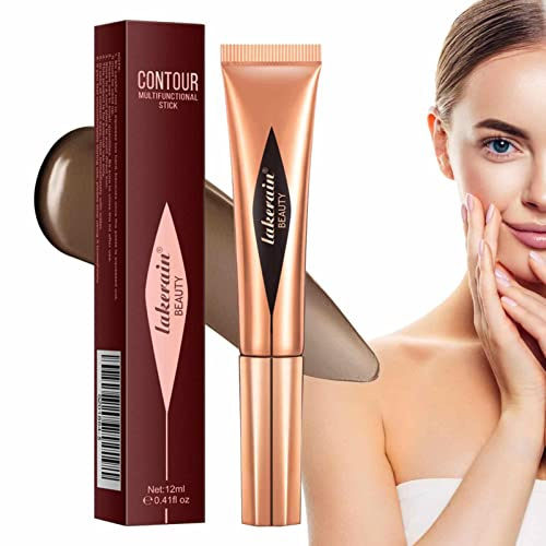Versatile Highlighter Creamy Makeup Stick,Contour Highlighter Wand,Liquide Contouring Visage MaquFard À Joue Stick Multifonctionnel Pour Le Visage,Les Yeux,Les Lèvres,Corps