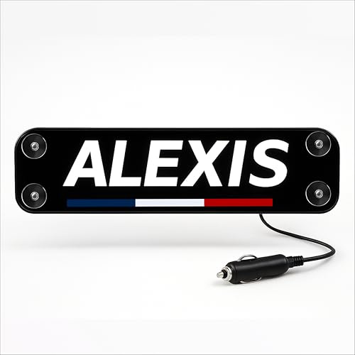 Lampenschild, Weiß, LKW, 60 x 16 STICK OLIVIER® – LED-Tafel, personalisierbar, für ein einzigartiges Design mit Vorname, Nachricht, Spitzname [personalisierbares Lichtschild]