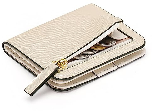 GAEKEAO Damen Geldbeutel klein mit RFID-Schutz, Mini Kurzer Geldbeutel Frauen Leder mit Zipper Brieftasche, Weich Bequem Süß Münzfach Portemonnaie