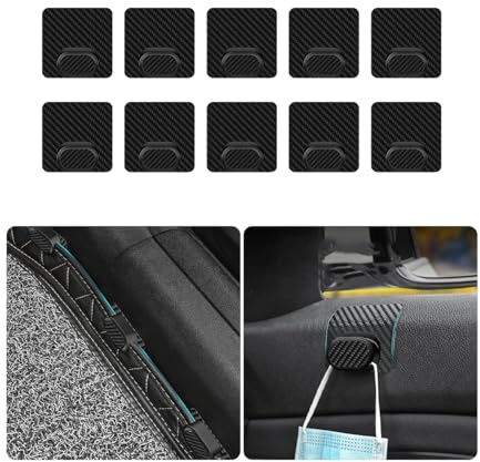 JNNJ Clips für Automatten, Autoteppich Fußmatten Halter Befestigungen Clips, Transparente Klebeklammern, Selbstklebende Clips mit Selbstklebender Rückseite