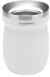 Tramontina Recipiente para Mate de Acero Inoxidable Color Blanco