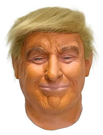 LipSki Donald Trump latex karaktär mask kändis hela huvudet med guldhår halloween kostym cosplay fest