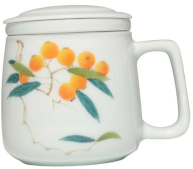 IMIKEYA Teetrennbecher Mit Filtereinsatz Keramik-teetasse Doppellagiges Tee-ei Becher Für Teezubereitung Einfache Handhabung