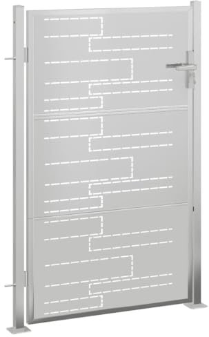 vidaXL Cancello da Giardino 100x125 cm in Acciaio Inossidabile