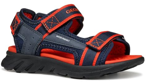 Geox - J SANDAL AIRADYUM BO, Sandalia Niños, Navy/Red,