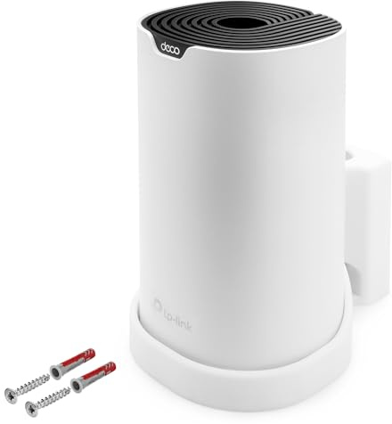 Supporto da parete adatto per TP-Link AC1900 Deco S7 WLAN Router 2 pezzi con gestione dei cavi