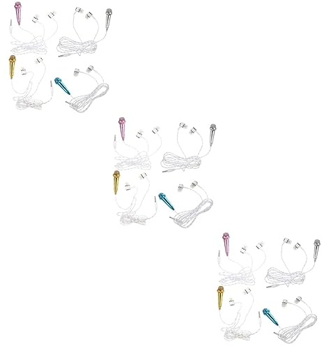 ibasenice 12pezzi Mini Microfono Portatile Per Karaoke Di Microfoni Cablati Per Smartphone e Laptop Per Registrazioni e Video Colori Vivaci