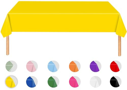 MORAINJAY Mantel de color amarillo sólido para fiesta de cumpleaños