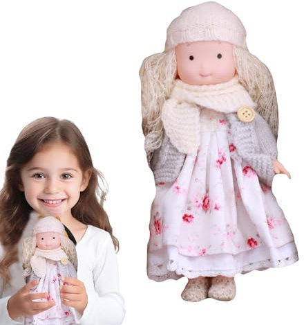 Fukamou Weiche Puppe, Handgemachtes Puppenmädchen,Entzückende Anime Stoffpuppe - Herbstthema-Puppe Mit -Kleid Und Accessoires, Heimdekoration, Umarmbares Kinderspielzeug Für Freunde Und Familie